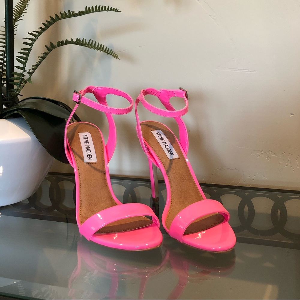 Steve Madden NEON PINK Landen Ankle Strap Sandal